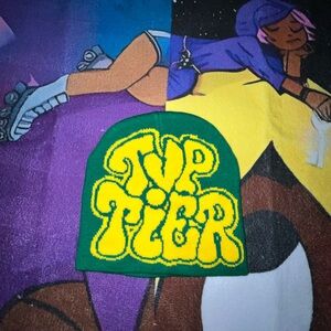 Green & Yellow 'Top Tier' Knit Beanie